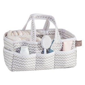Trend Lab Chevron Geometric 100% Cotton Baby Care Diapers Storage Caddy / Bag